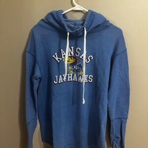 Kansas Jayhawks Cowl Neck Sweatshirt, Size XL